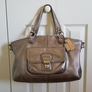 Coach silver handbag